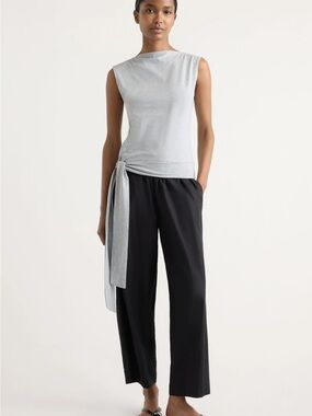 NWT Peyton Stretch-Waist Organic Cotton Pant - Black